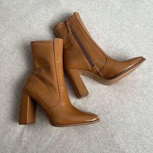 NWOT ALDO Heeled Boots Faux Vegan Leather